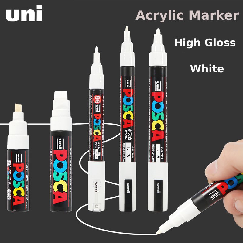 Posca White Marker Brush, Perm - đánh giá và giá Fabric Marking Pen