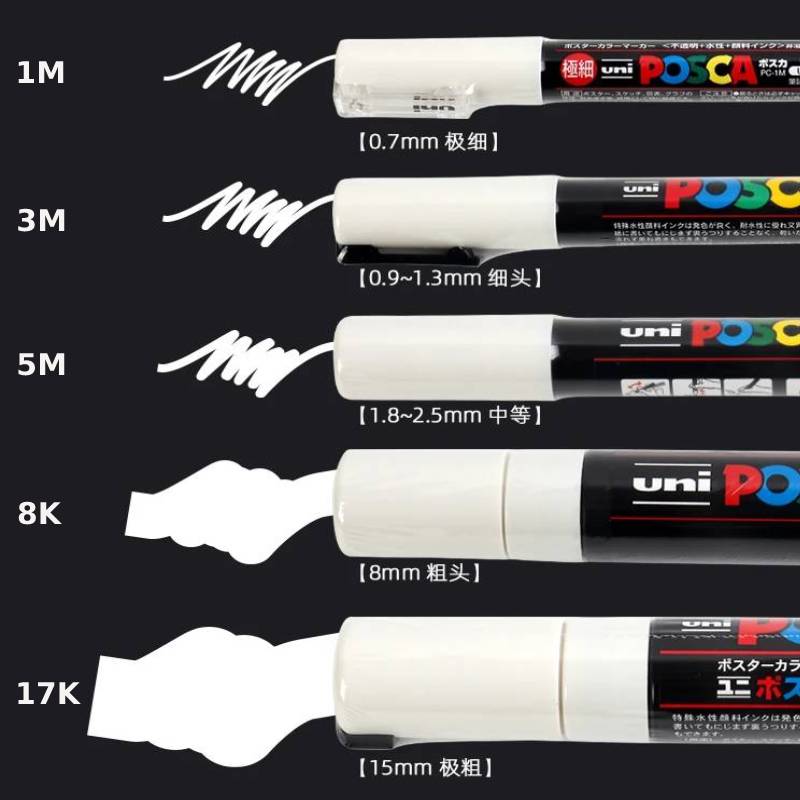 Posca White Marker Brush, Perm - đánh giá và giá Fabric Marking Pen
