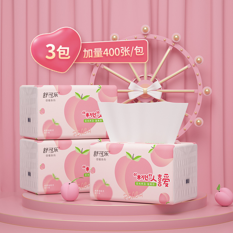 Cute Peach Pattern Facial Tiss - đánh giá và giá Pattern Tissue Paper