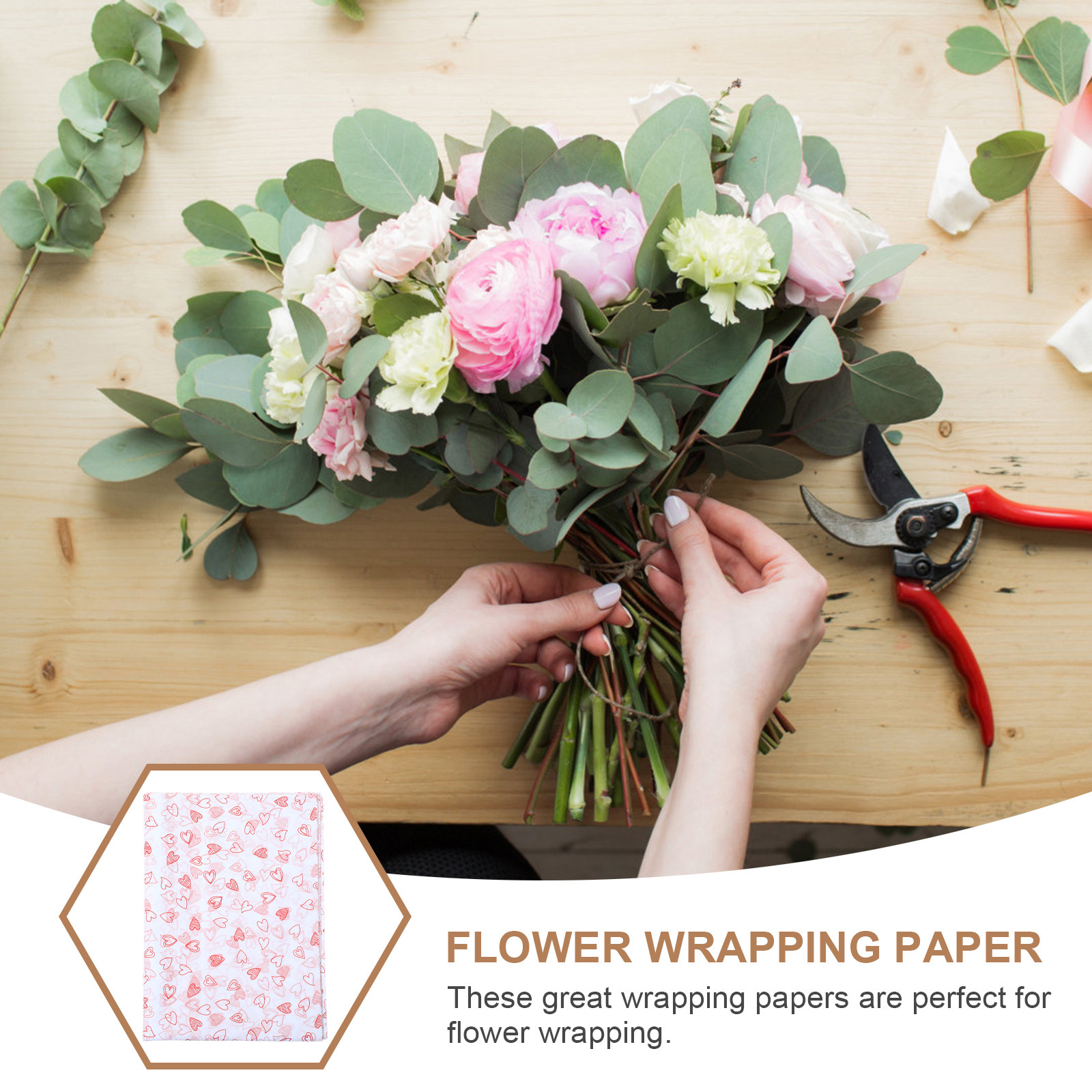 28Sheets Heart Pattern Floral  - đánh giá và giá Pattern Tissue Paper