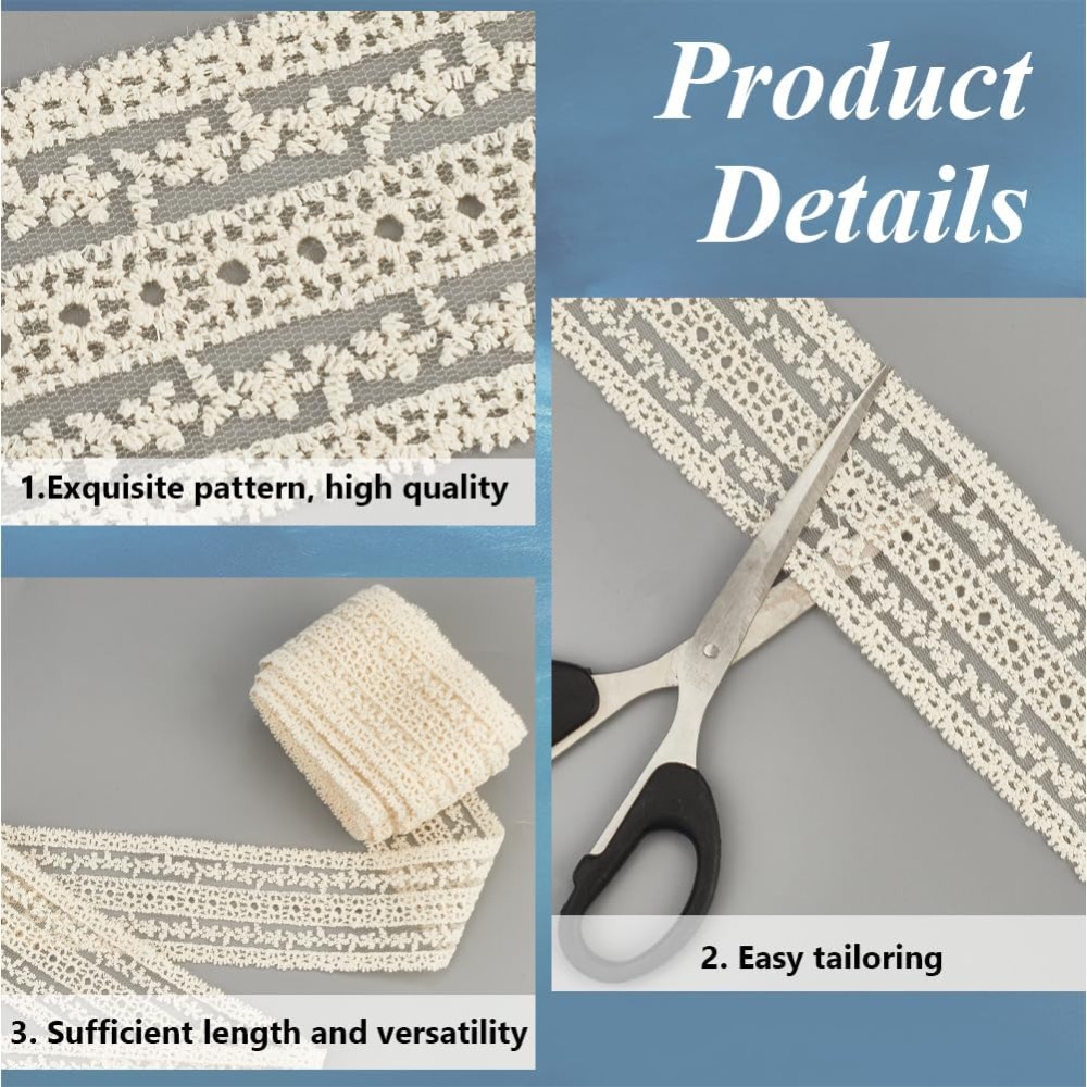 2.2 Inch Wide Vintage Cotton L - đánh giá và giá Sewing Eyelet Fabric