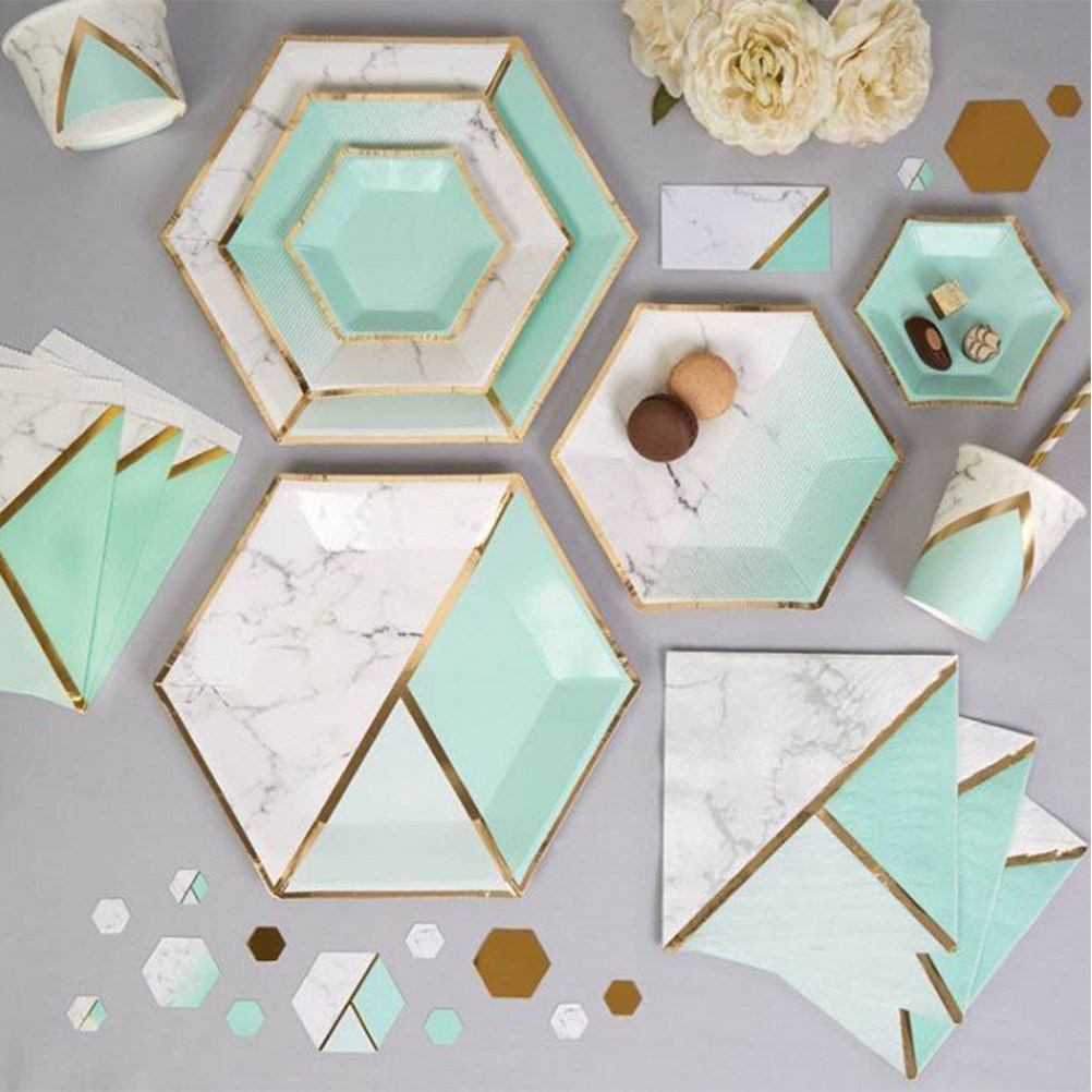 16Pcs Mint Green Bronzing Patt - đánh giá và giá Pattern Tissue Paper