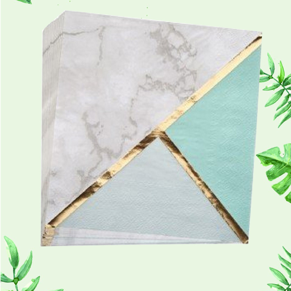 16Pcs Mint Green Bronzing Patt - đánh giá và giá Pattern Tissue Paper