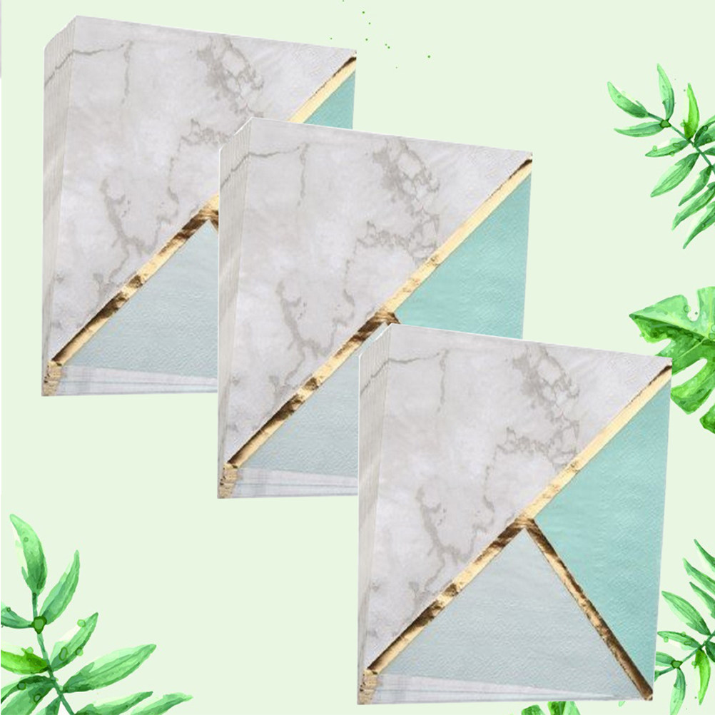 16Pcs Mint Green Bronzing Patt - đánh giá và giá Pattern Tissue Paper
