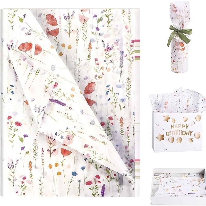 20 Sheets Lavender Print Gift  - đánh giá và giá Pattern Tissue Paper